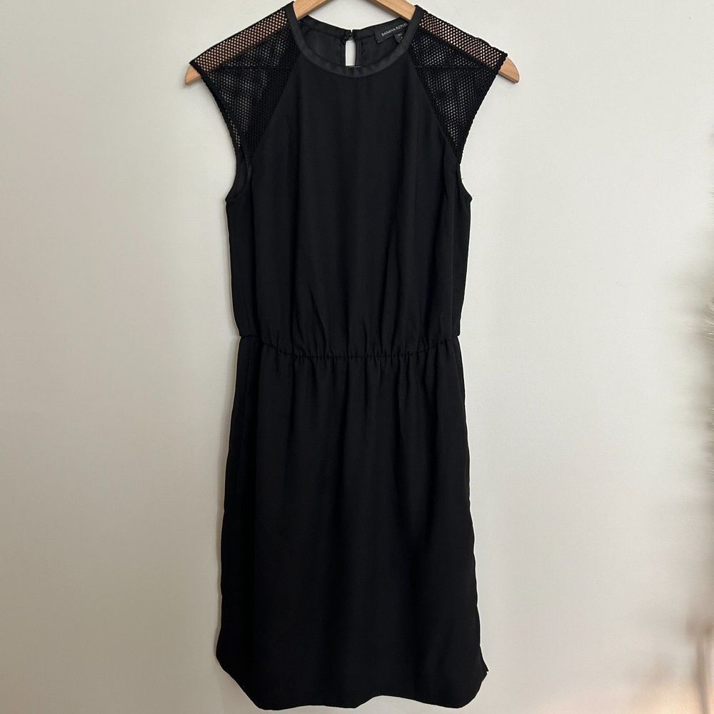 Banana Republic Mesh Sleeve Dress